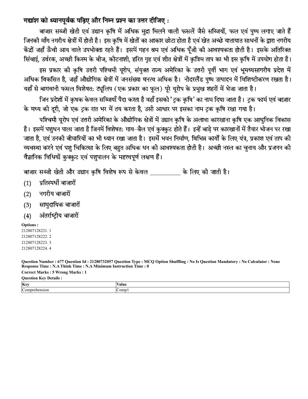 CUET 2023 English Hindi Shift 3 Question Papers - Page 647