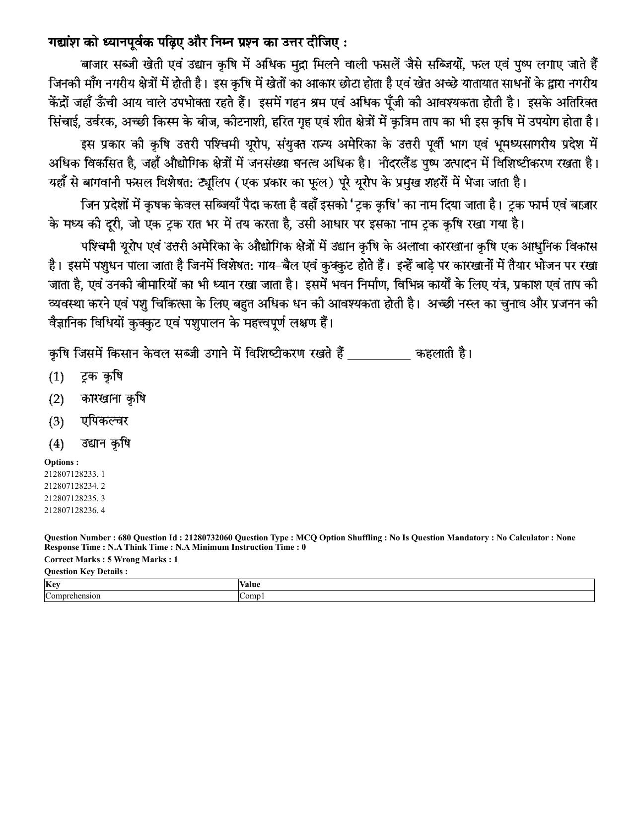 CUET 2023 English Hindi Shift 3 Question Papers - Page 653