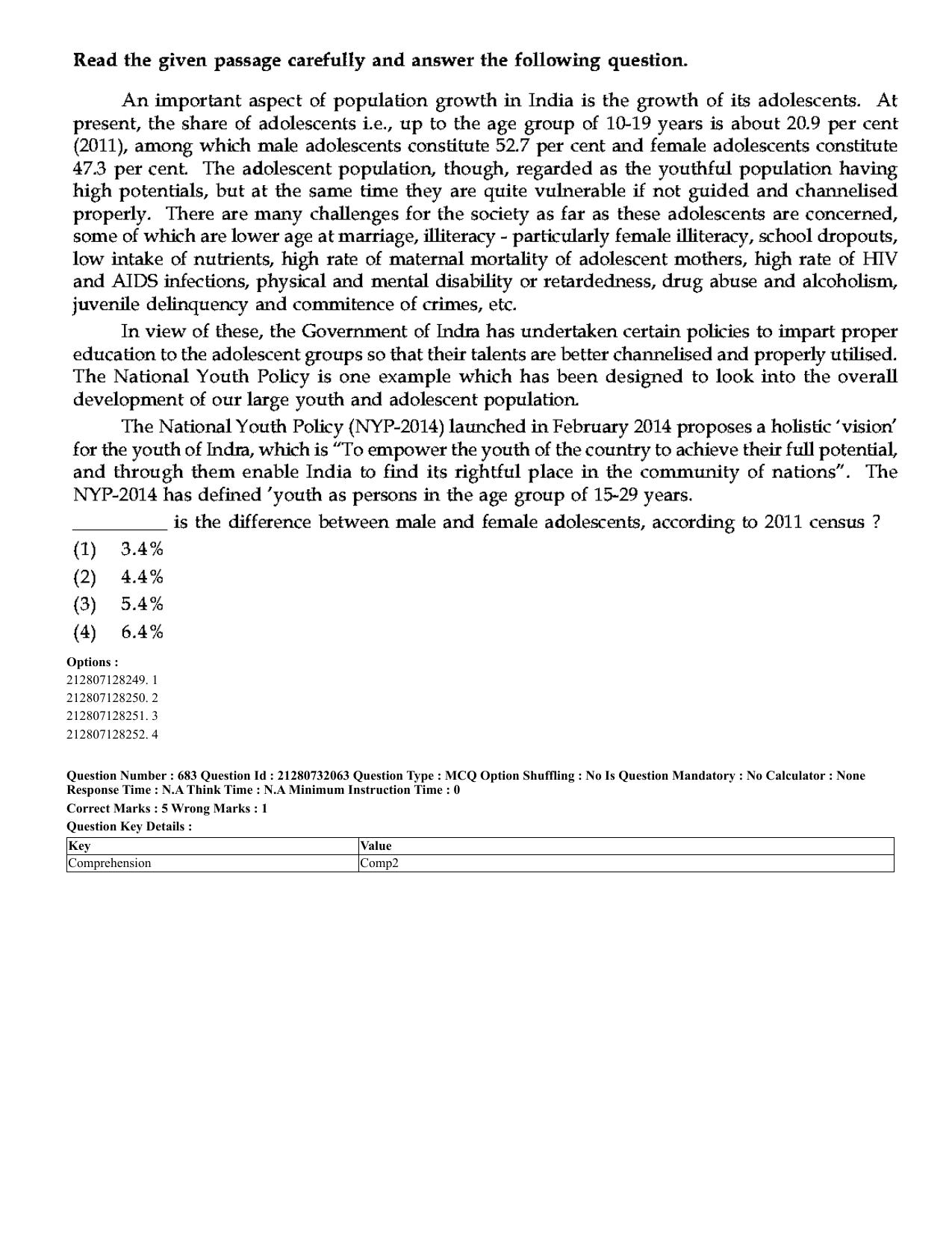 CUET 2023 English Hindi Shift 3 Question Papers - Page 660