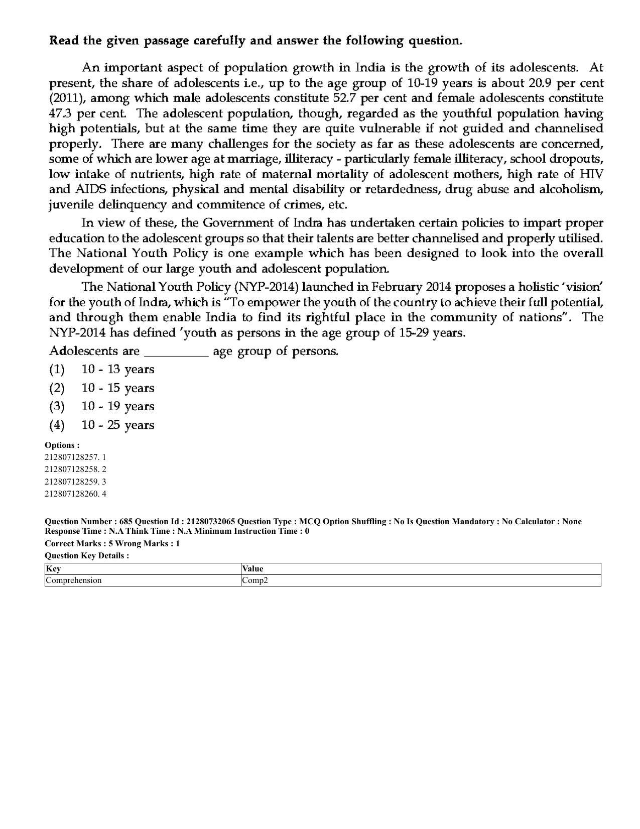CUET 2023 English Hindi Shift 3 Question Papers - Page 664