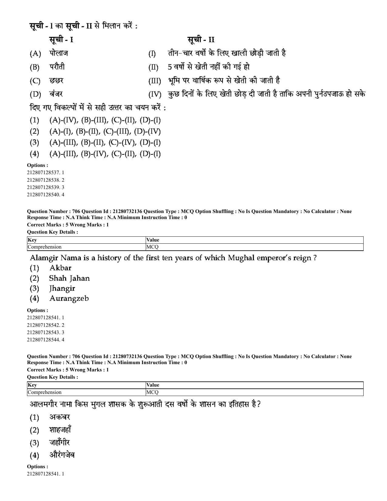 CUET 2023 English Hindi Shift 3 Question Papers - Page 683