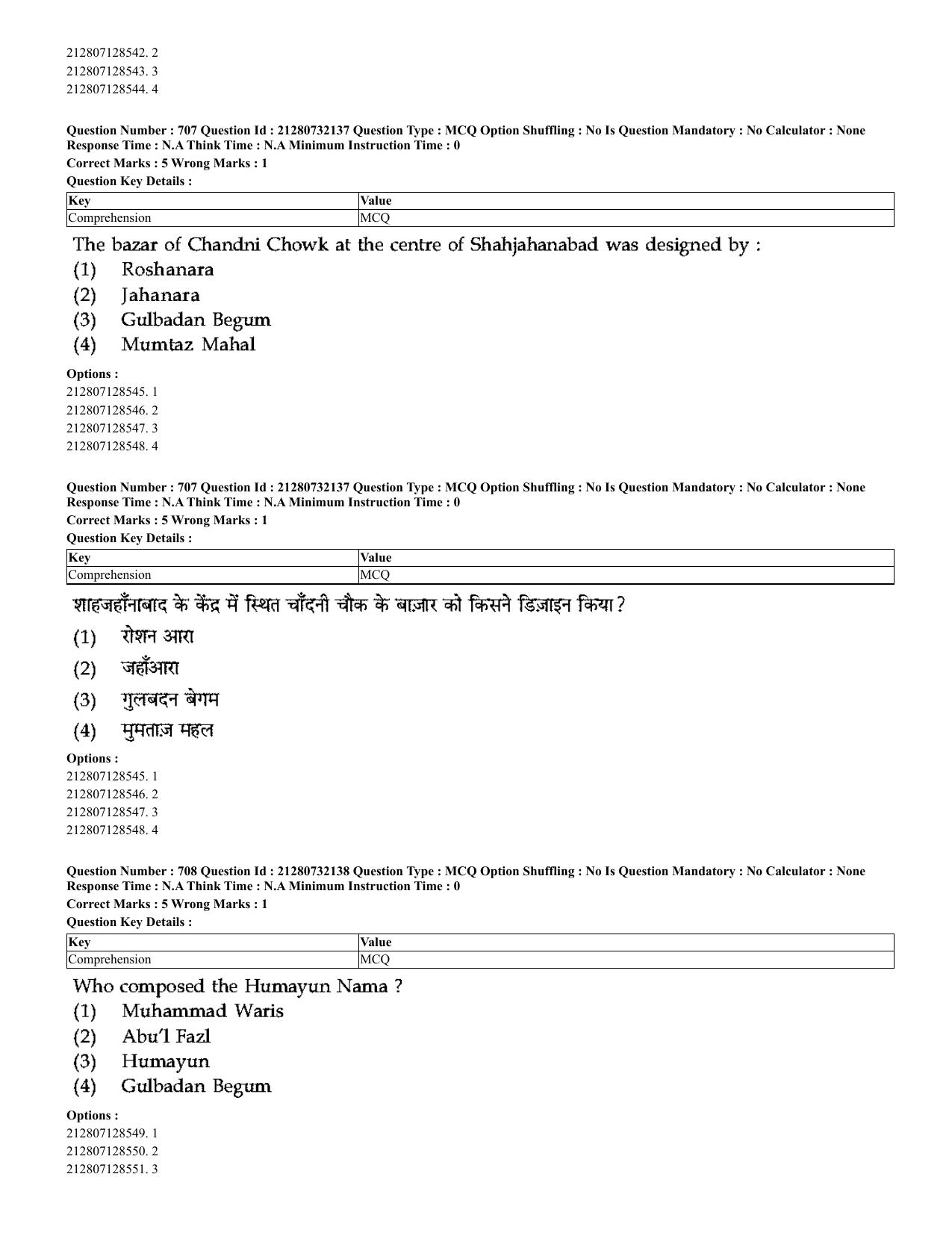 CUET 2023 English Hindi Shift 3 Question Papers - Page 684