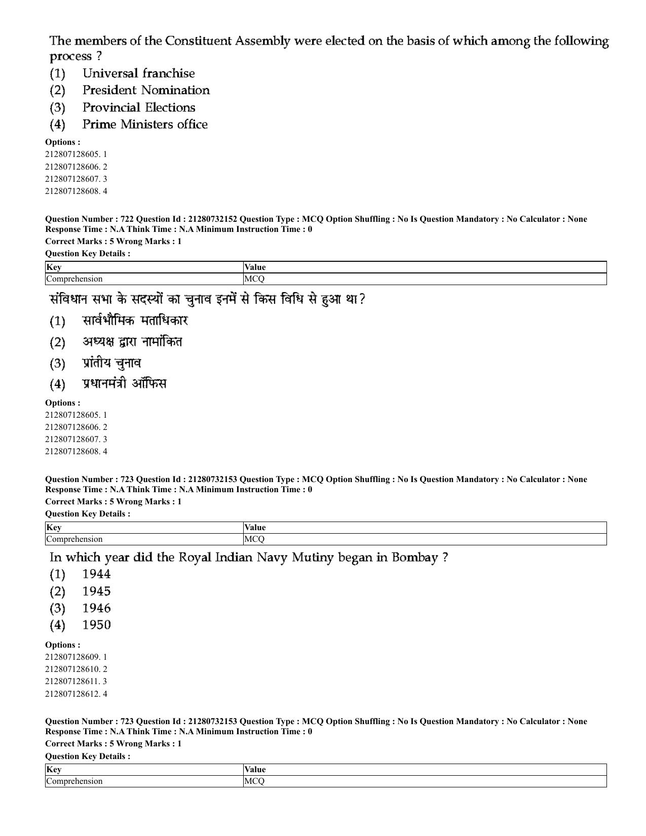 CUET 2023 English Hindi Shift 3 Question Papers - Page 695
