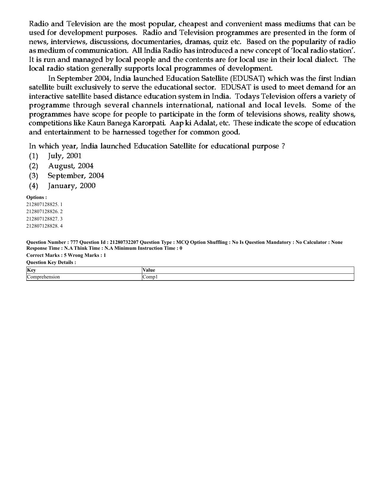 CUET 2023 English Hindi Shift 3 Question Papers - Page 744
