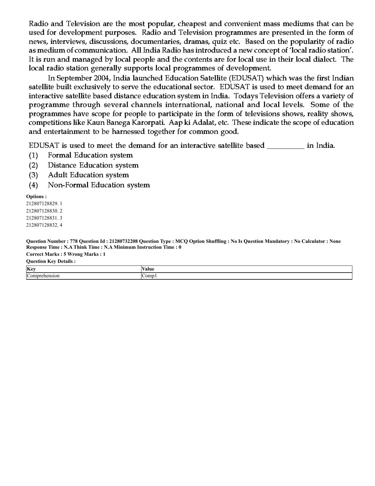CUET 2023 English Hindi Shift 3 Question Papers - Page 746