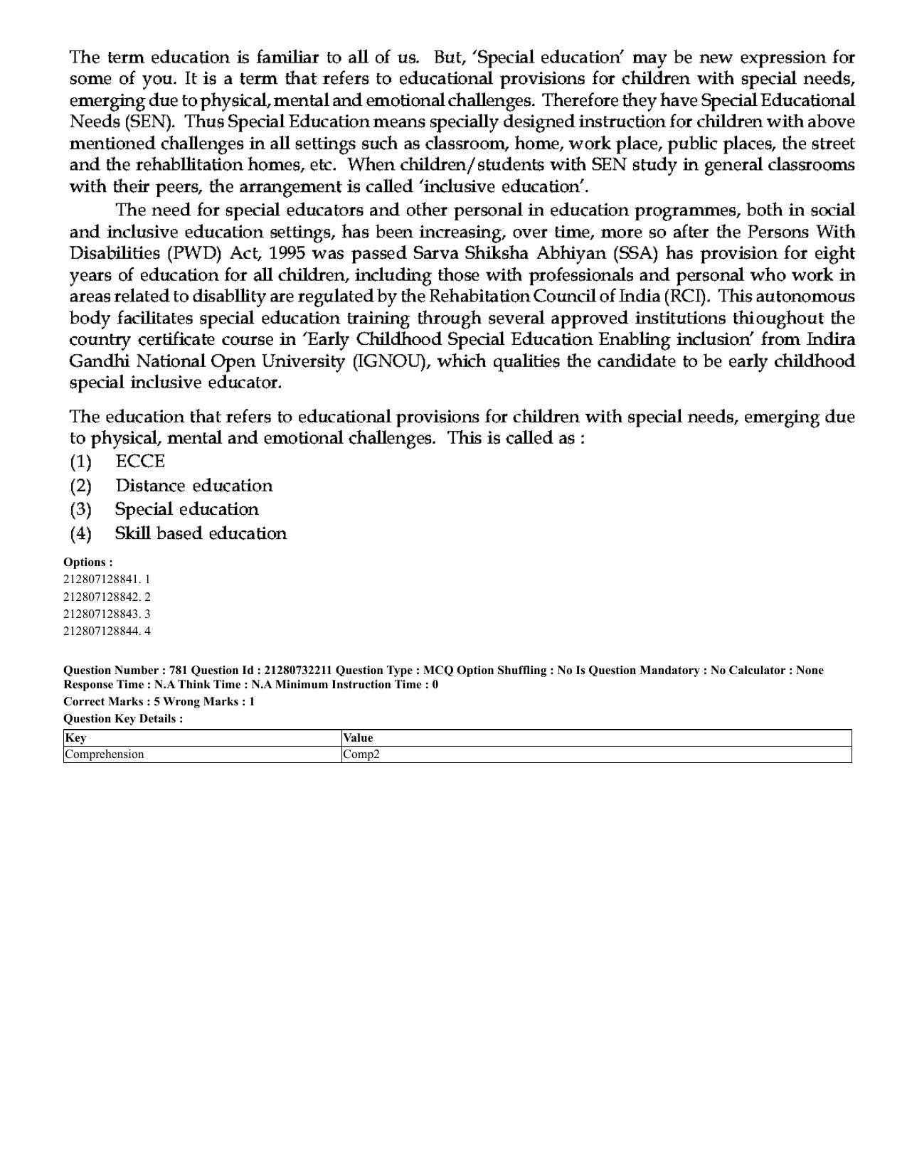CUET 2023 English Hindi Shift 3 Question Papers - Page 752