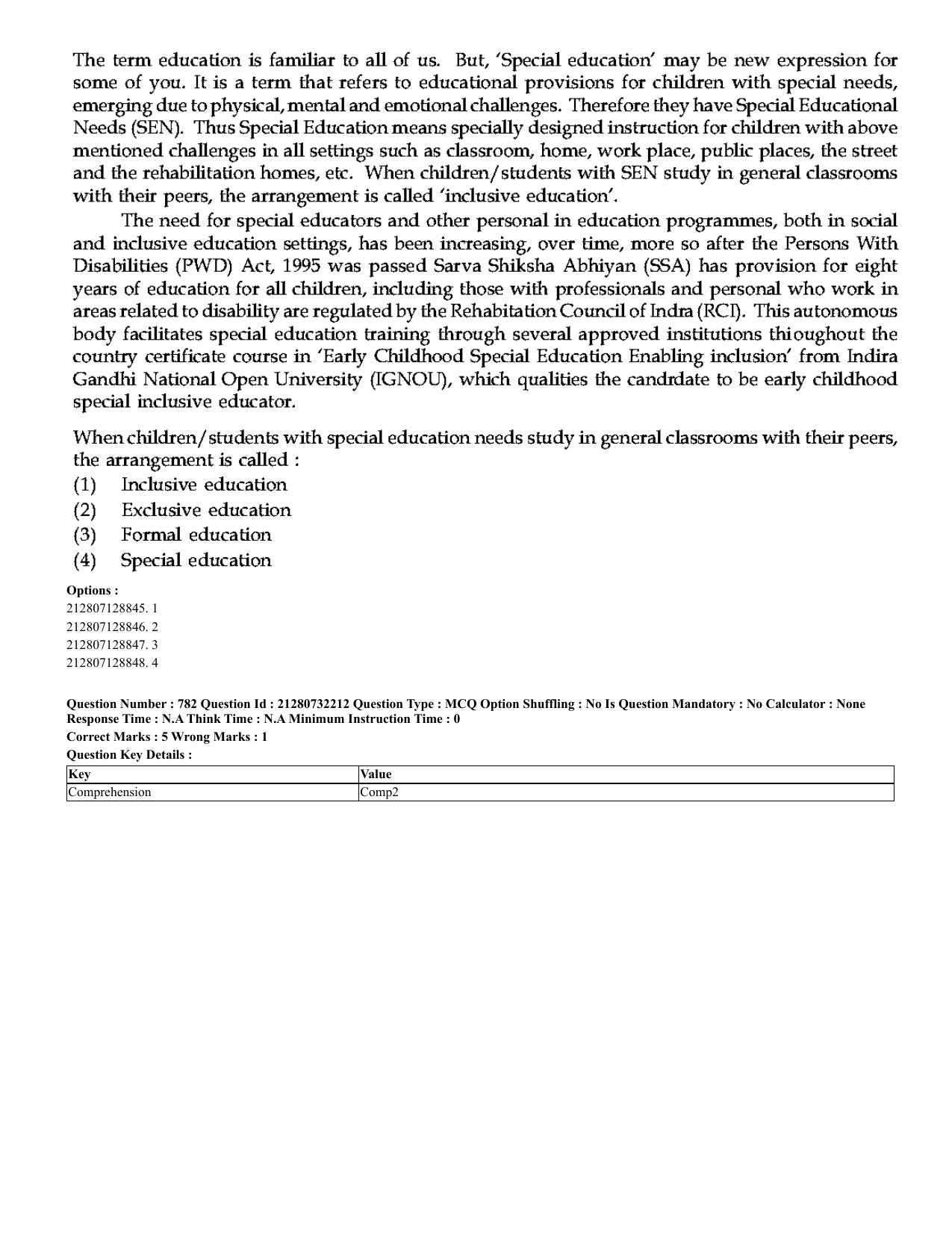 CUET 2023 English Hindi Shift 3 Question Papers - Page 754