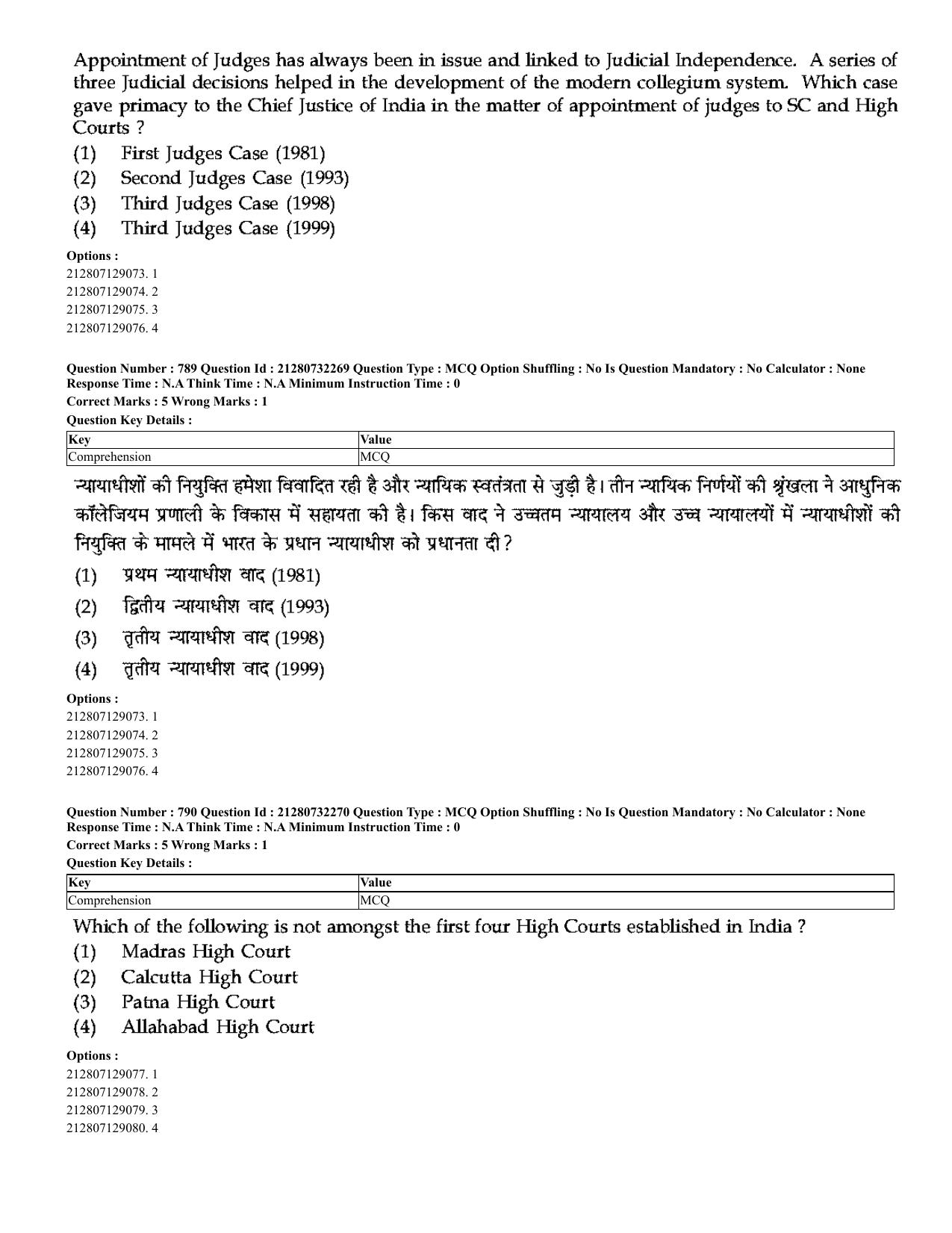 CUET 2023 English Hindi Shift 3 Question Papers - Page 765