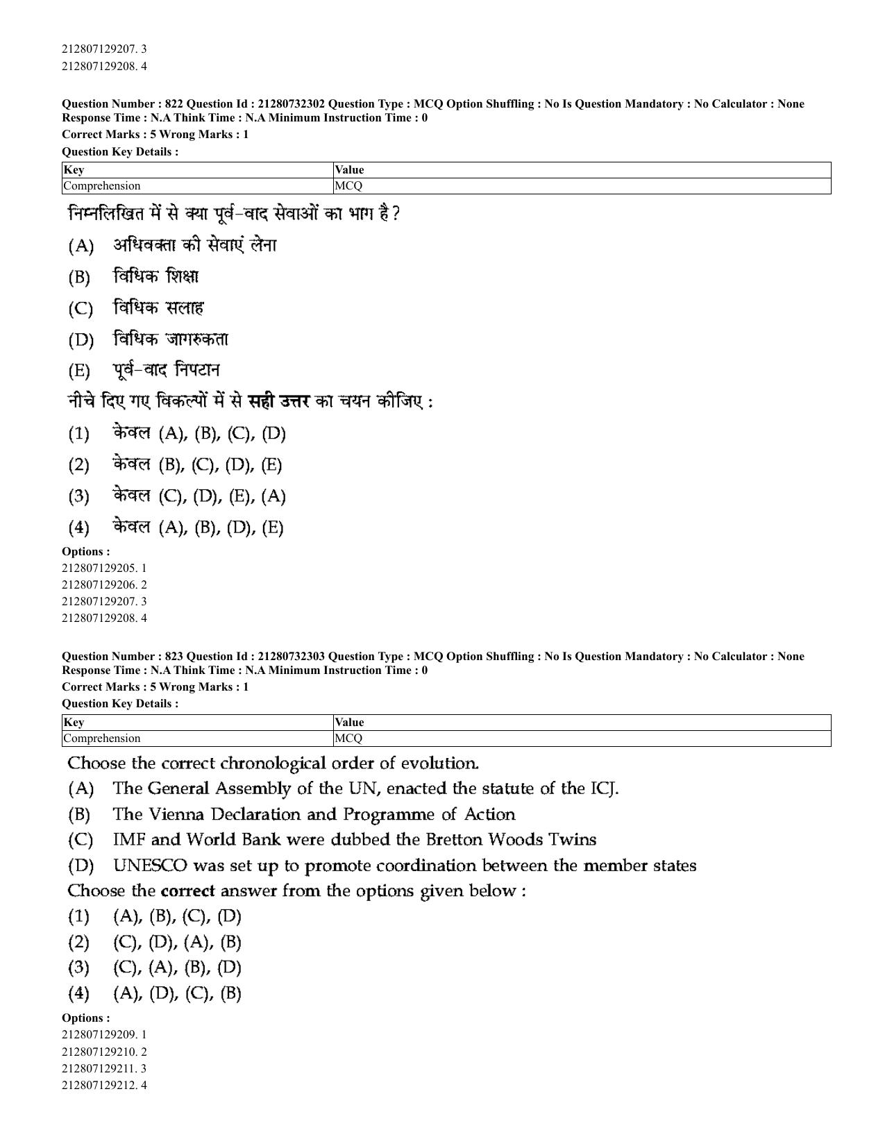 CUET 2023 English Hindi Shift 3 Question Papers - Page 792