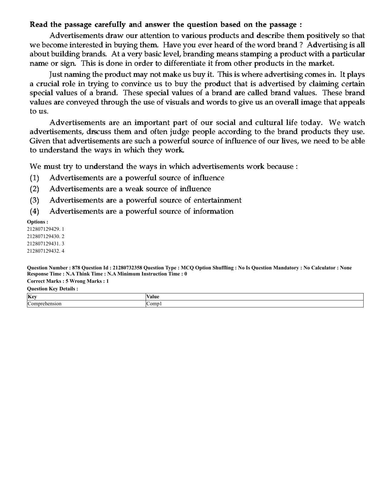 CUET 2023 English Hindi Shift 3 Question Papers - Page 840