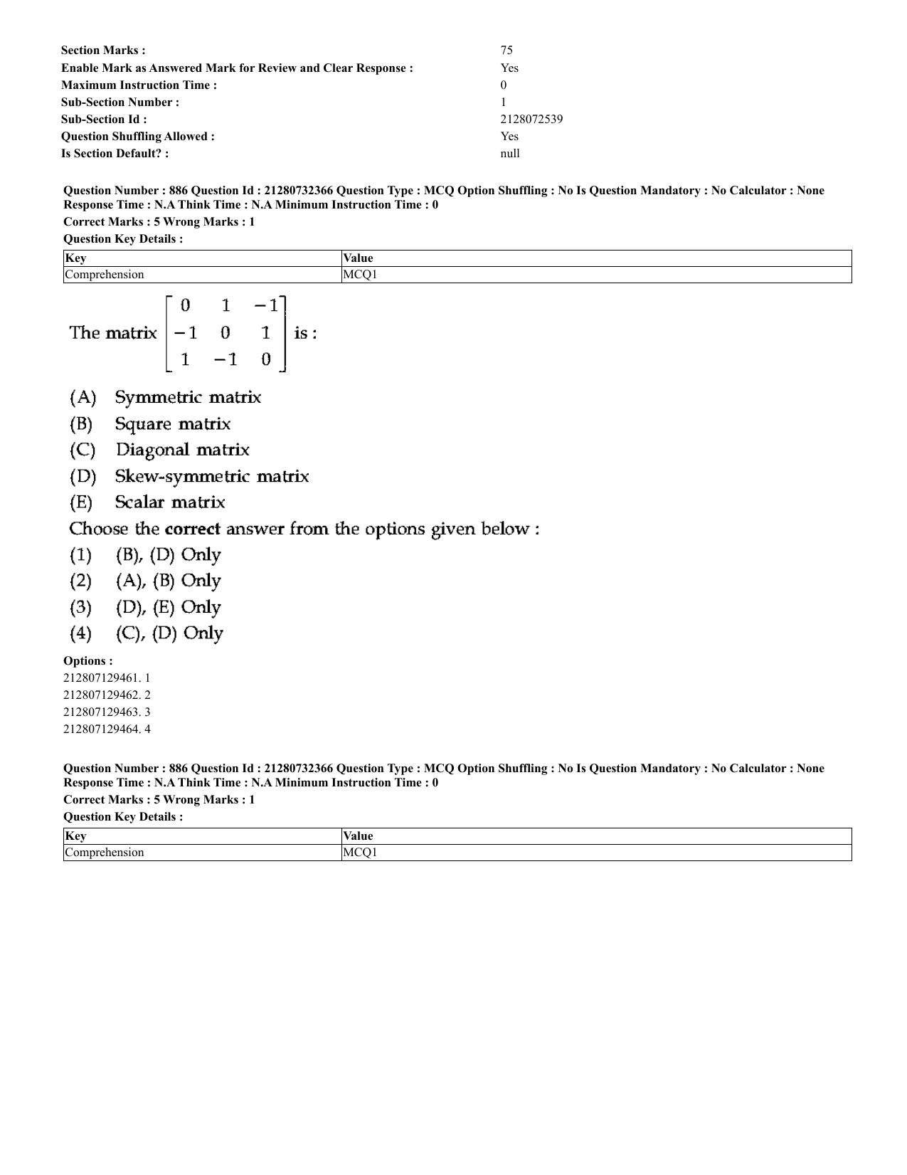 CUET 2023 English Hindi Shift 3 Question Papers - Page 856