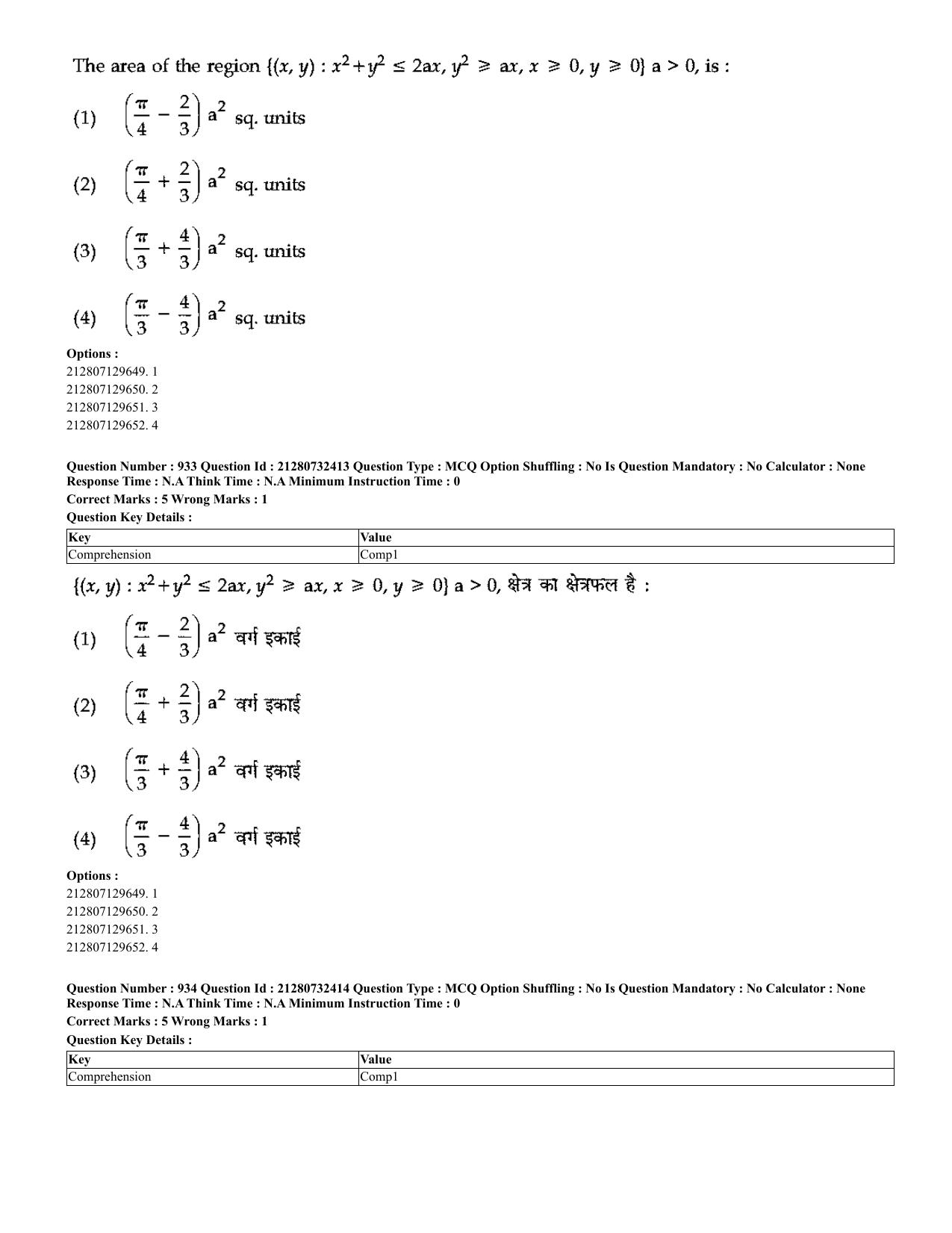 CUET 2023 English Hindi Shift 3 Question Papers - Page 901