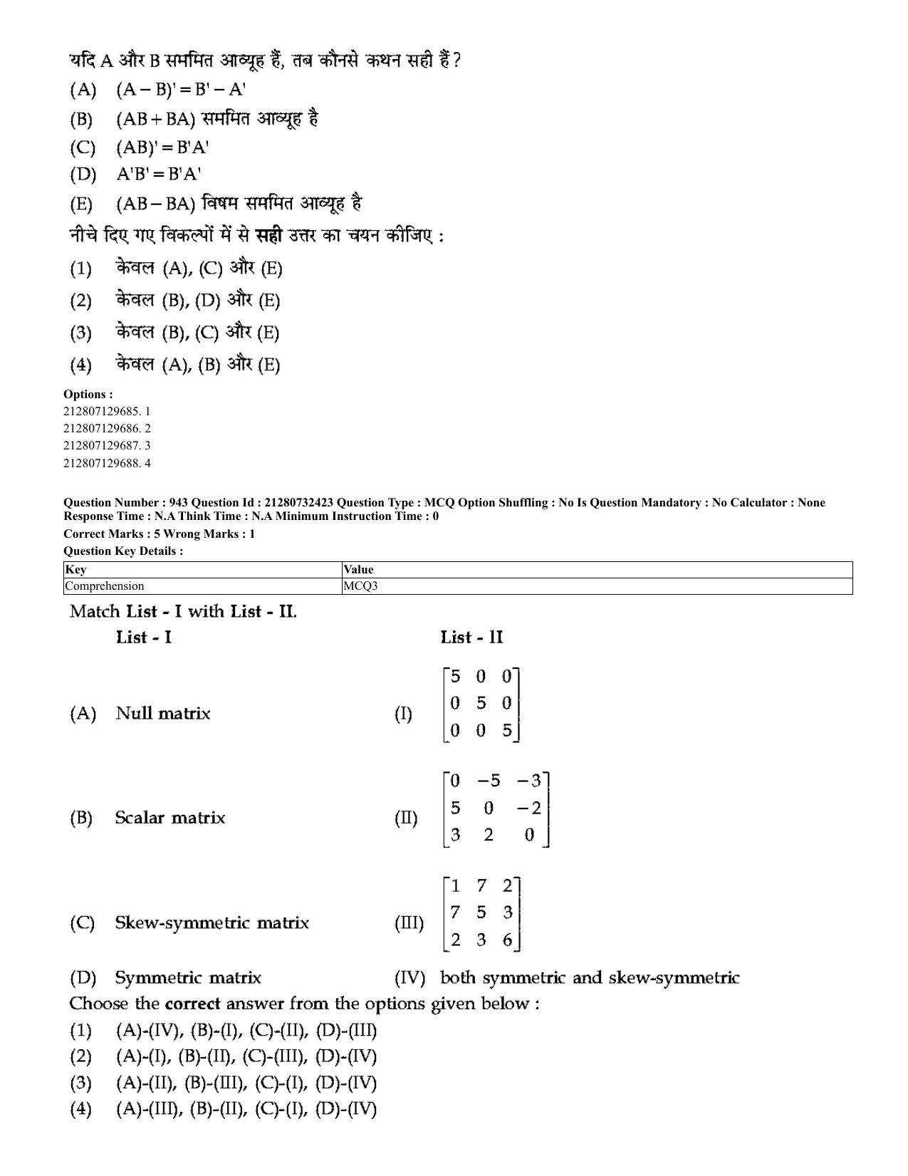 CUET 2023 English Hindi Shift 3 Question Papers - Page 910