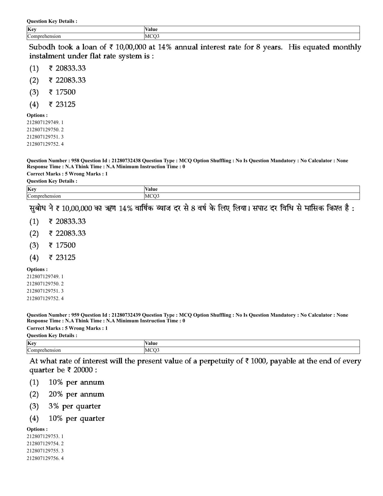CUET 2023 English Hindi Shift 3 Question Papers - Page 926