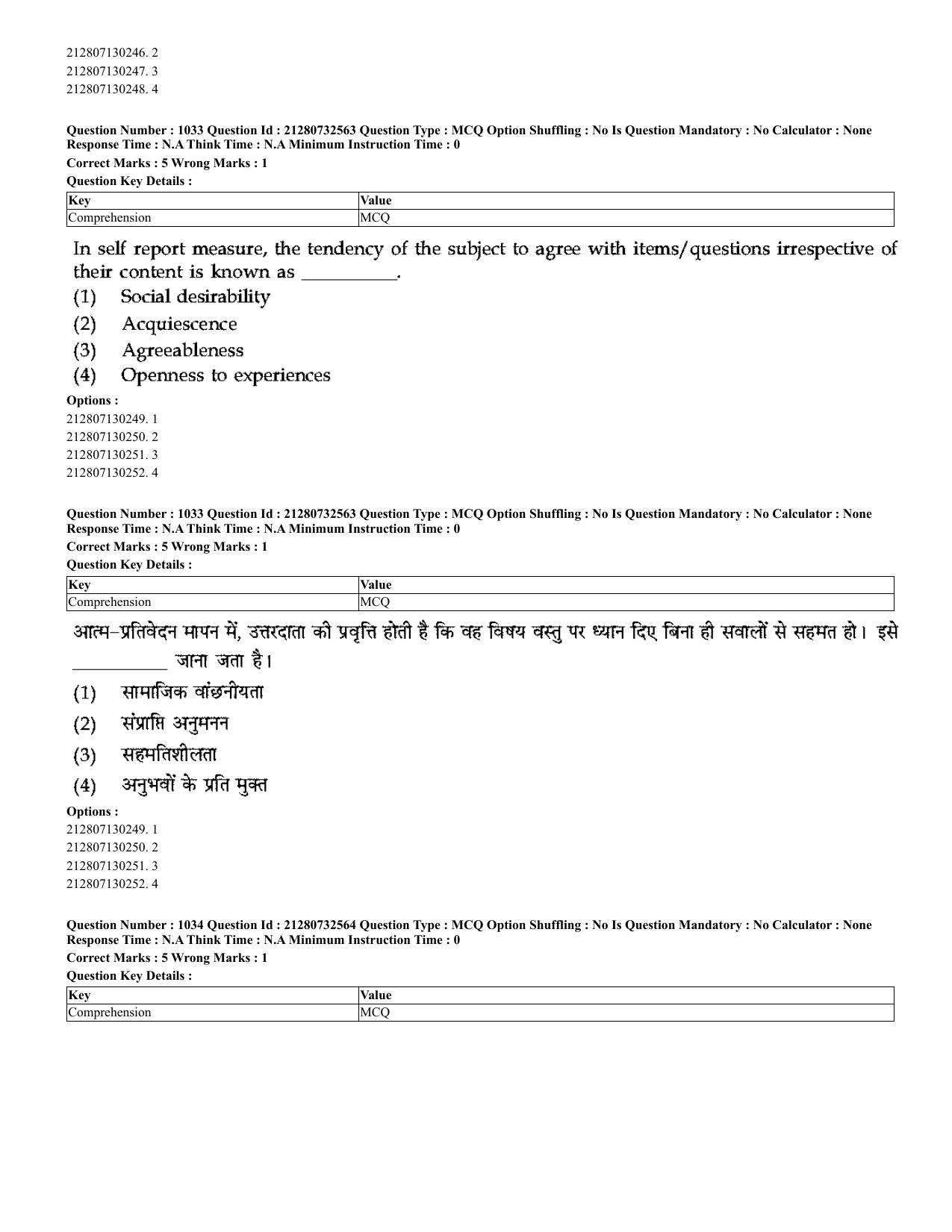 CUET 2023 English Hindi Shift 3 Question Papers - Page 988