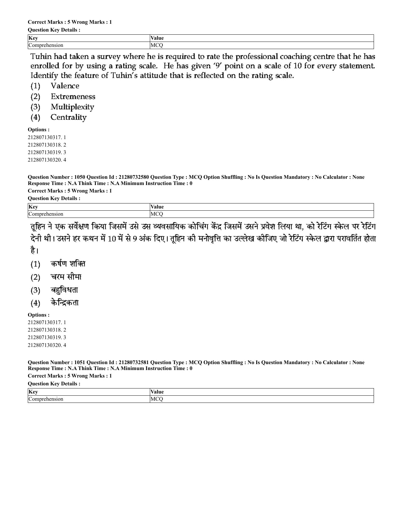 CUET 2023 English Hindi Shift 3 Question Papers - Page 1003