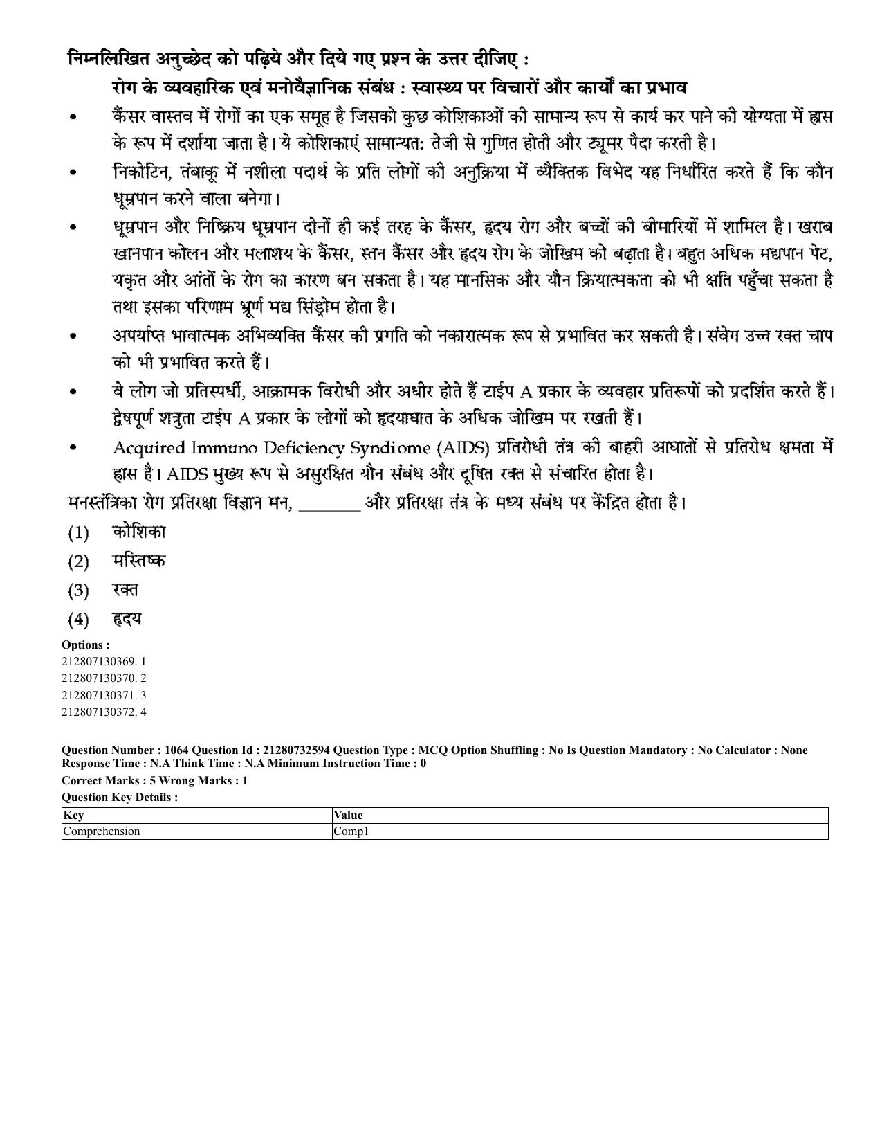 CUET 2023 English Hindi Shift 3 Question Papers - Page 1019