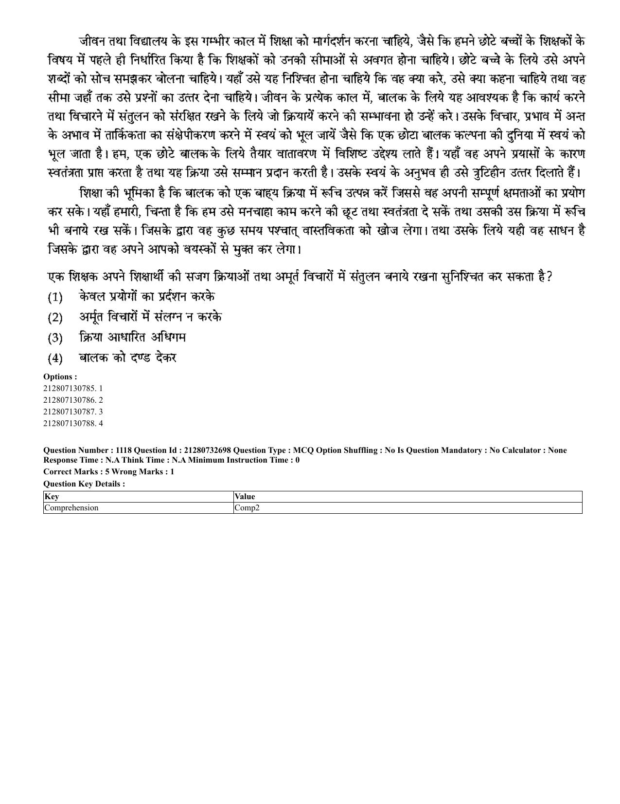 CUET 2023 English Hindi Shift 3 Question Papers - Page 1072