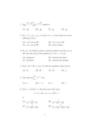 ISI Admission Test M.S. Quality Management Science (QMA) 2024 Sample Paper