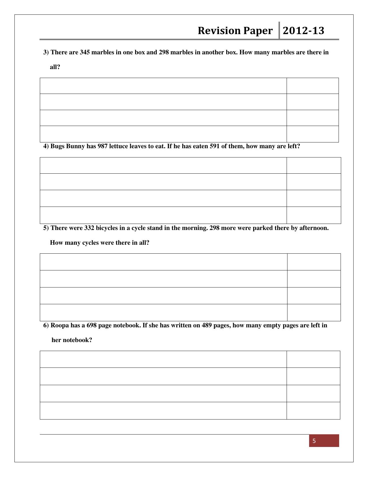 Worksheets for Class 2 Maths Assignment 26 - Page 5