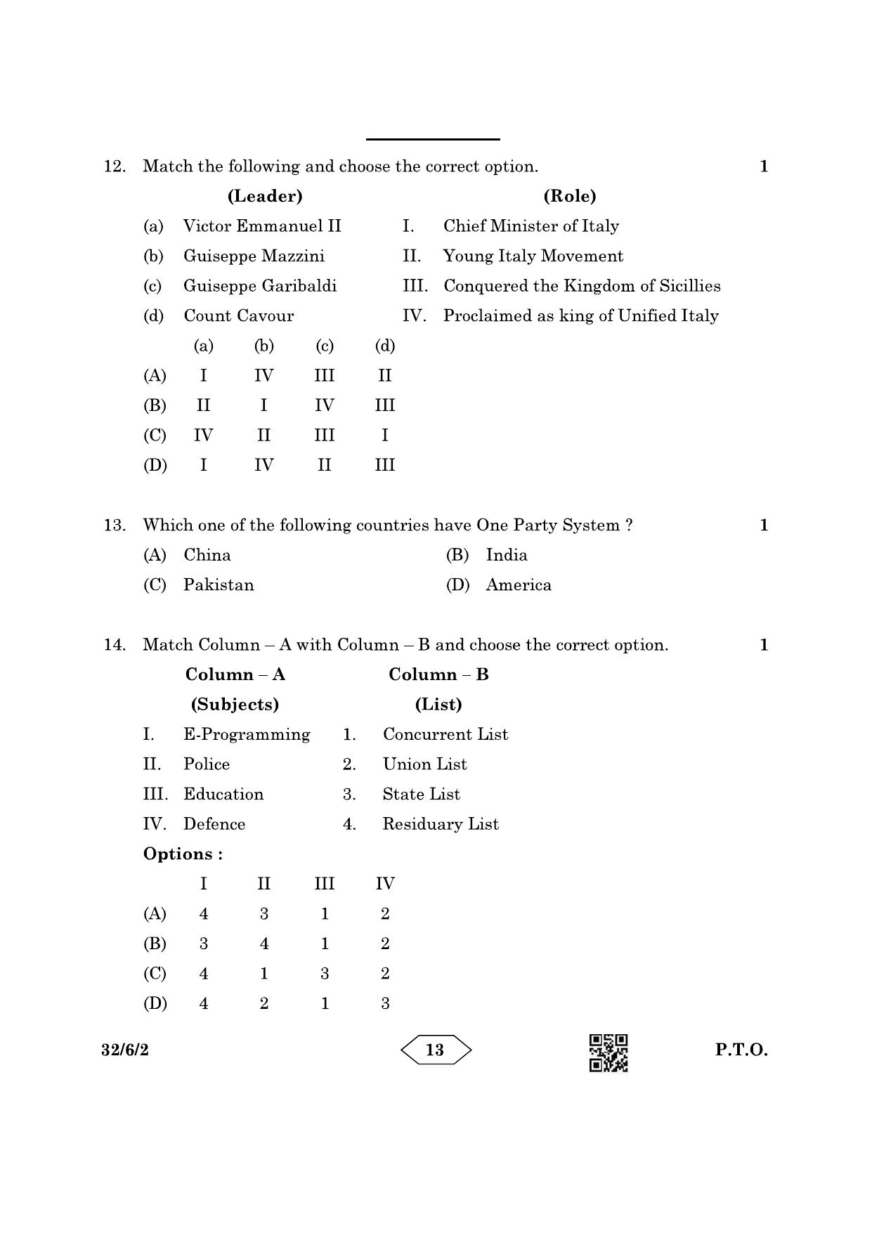 CBSE Class 10 32-6-2 Social Science 2023 Question Paper - Page 13