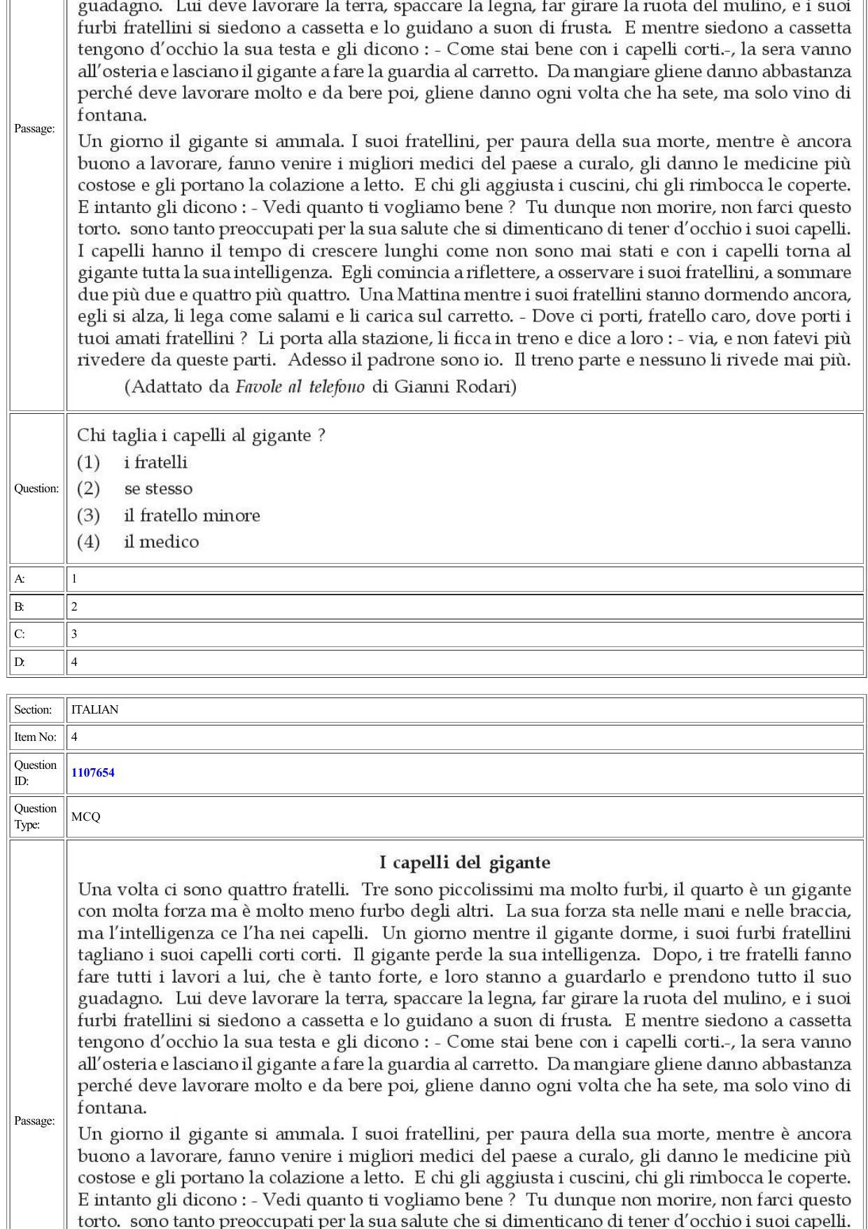CUET 2022 Question Paper of Italian - Page 3