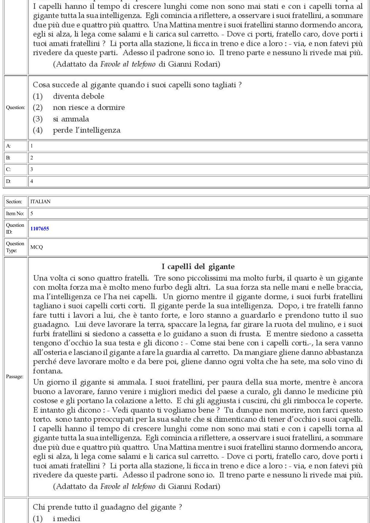 CUET 2022 Question Paper of Italian - Page 4