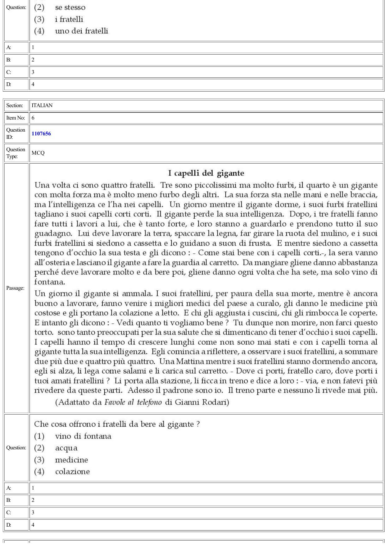 CUET 2022 Question Paper of Italian - Page 5