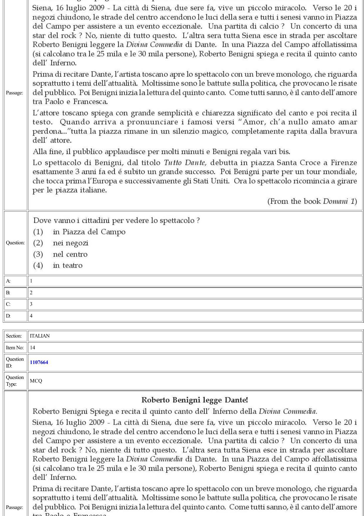 CUET 2022 Question Paper of Italian - Page 11