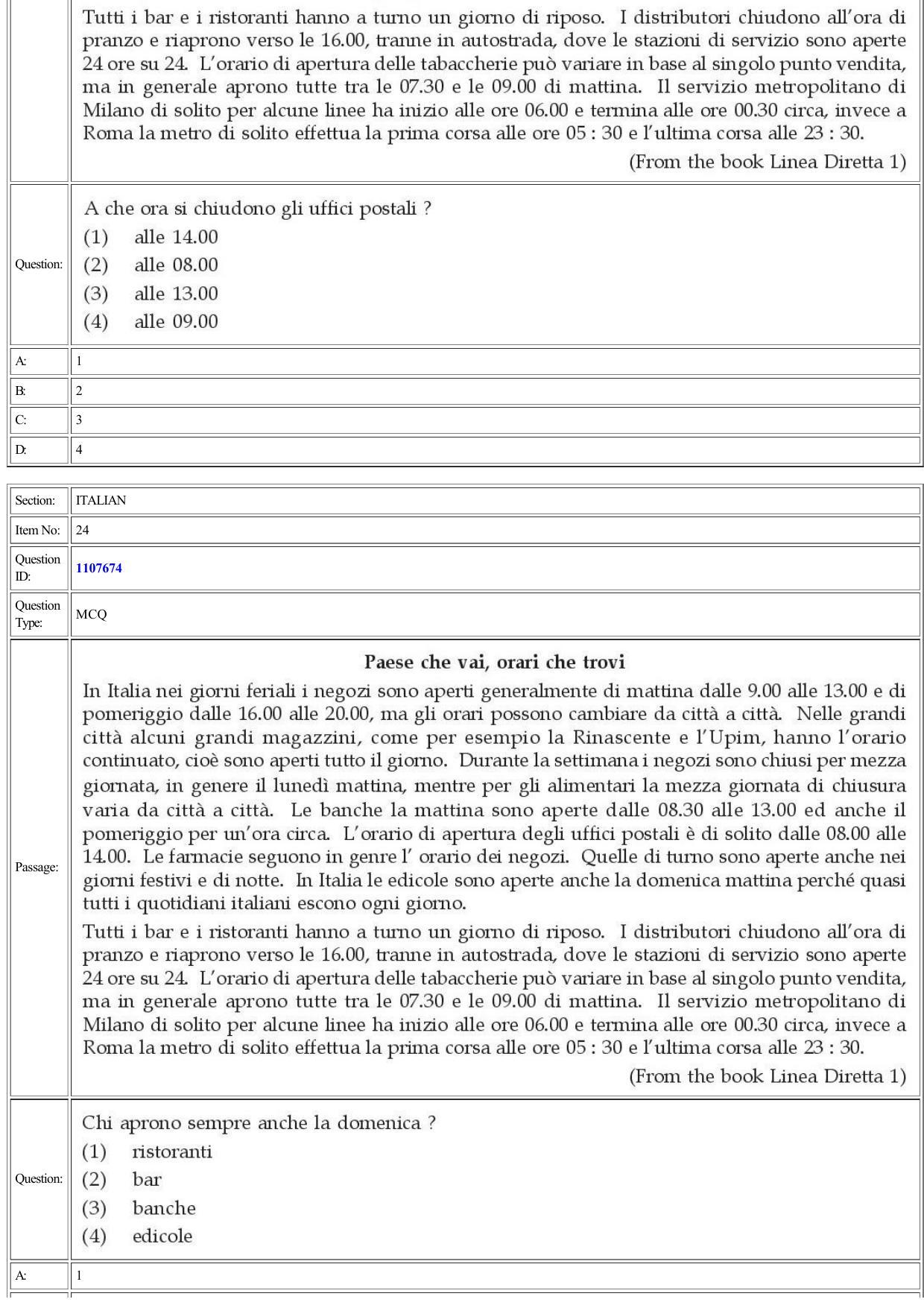 CUET 2022 Question Paper of Italian - Page 19