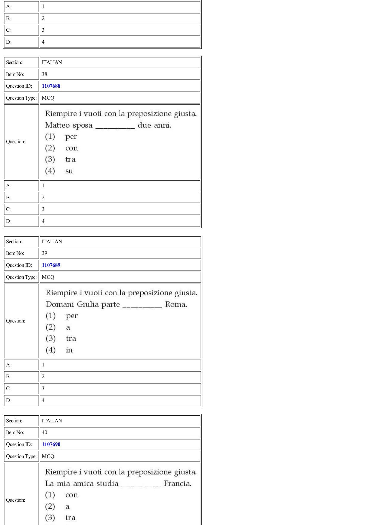 CUET 2022 Question Paper of Italian - Page 27
