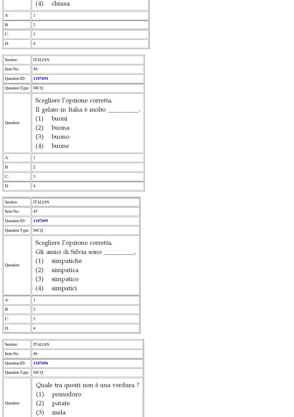 CUET 2022 Question Paper of Italian - Page 29