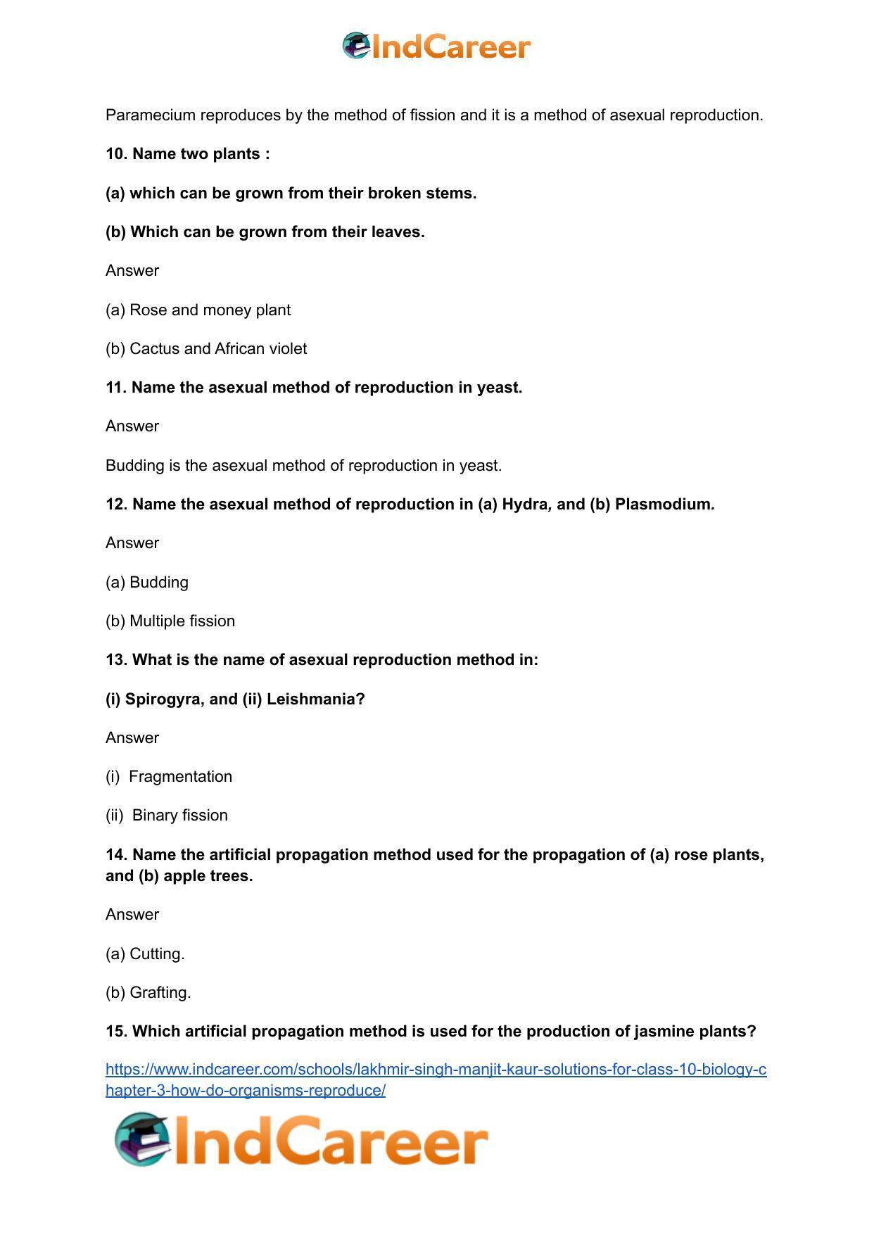 Lakhmir Singh Manjit Kaur  Solutions for Class 10 Biology: Chapter 3- How Do Organisms Reproduce - Page 4