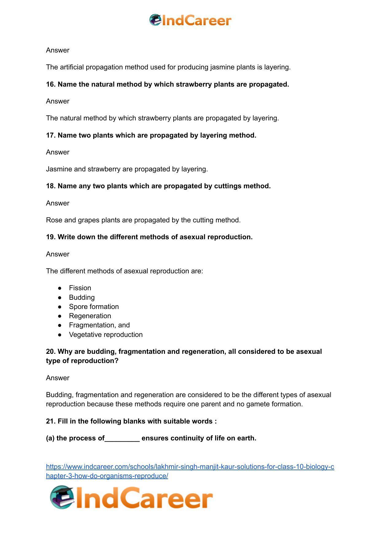 Lakhmir Singh Manjit Kaur  Solutions for Class 10 Biology: Chapter 3- How Do Organisms Reproduce - Page 5