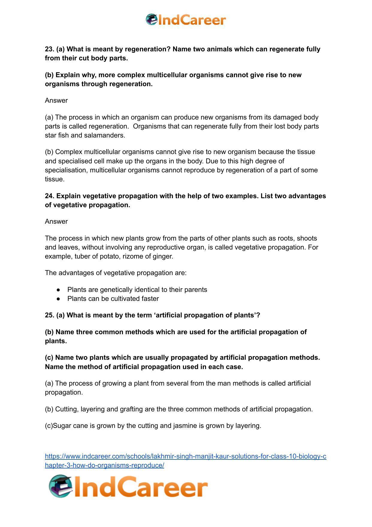Lakhmir Singh Manjit Kaur  Solutions for Class 10 Biology: Chapter 3- How Do Organisms Reproduce - Page 7
