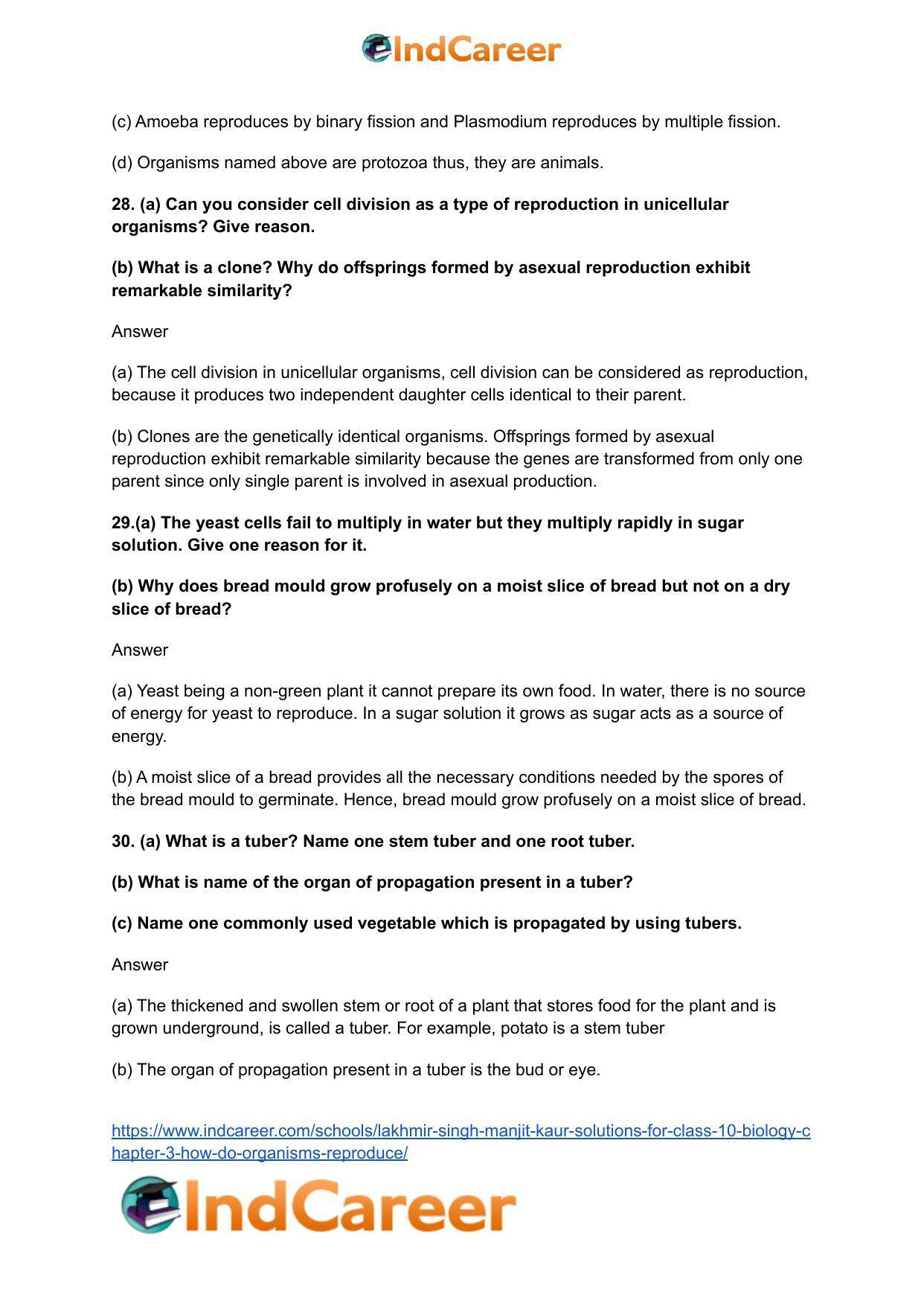 Lakhmir Singh Manjit Kaur  Solutions for Class 10 Biology: Chapter 3- How Do Organisms Reproduce - Page 9