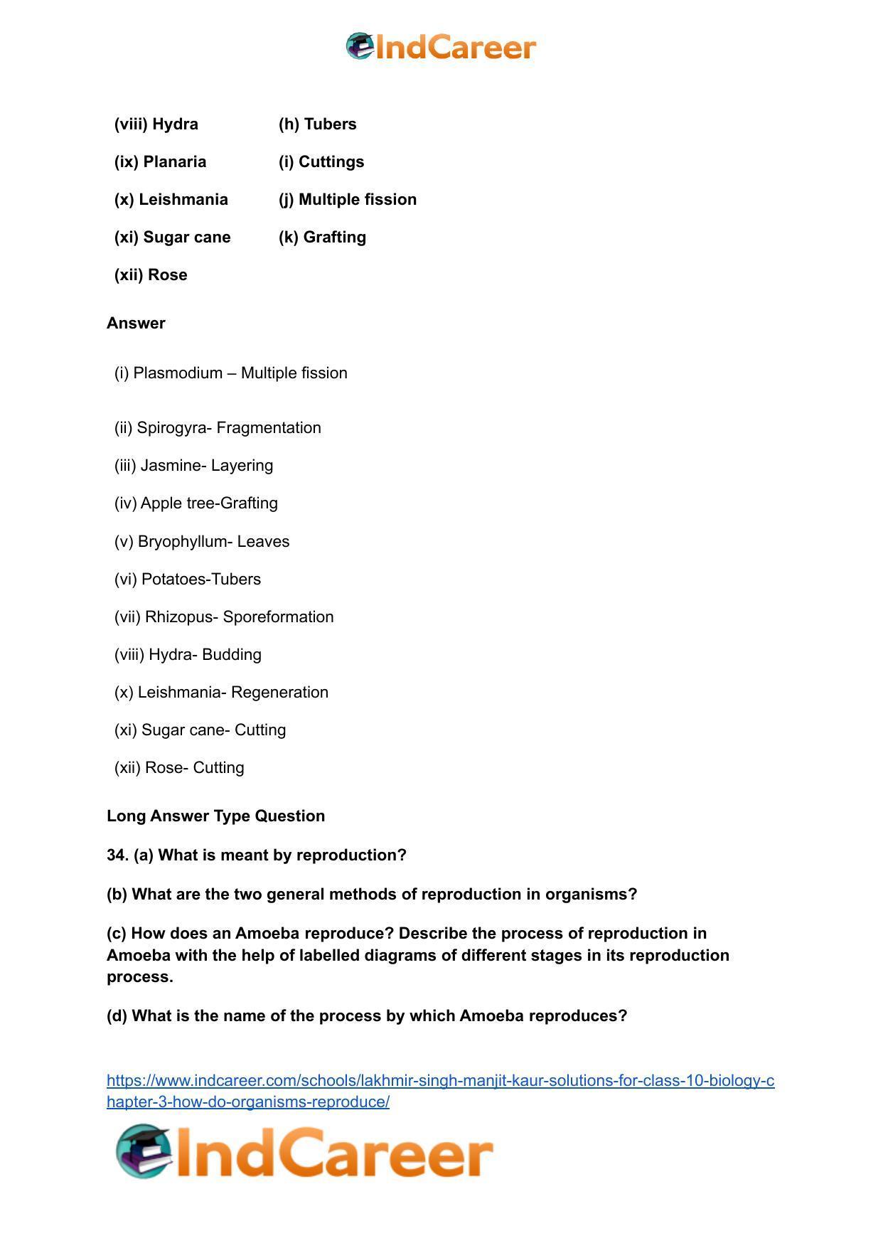 Lakhmir Singh Manjit Kaur  Solutions for Class 10 Biology: Chapter 3- How Do Organisms Reproduce - Page 12