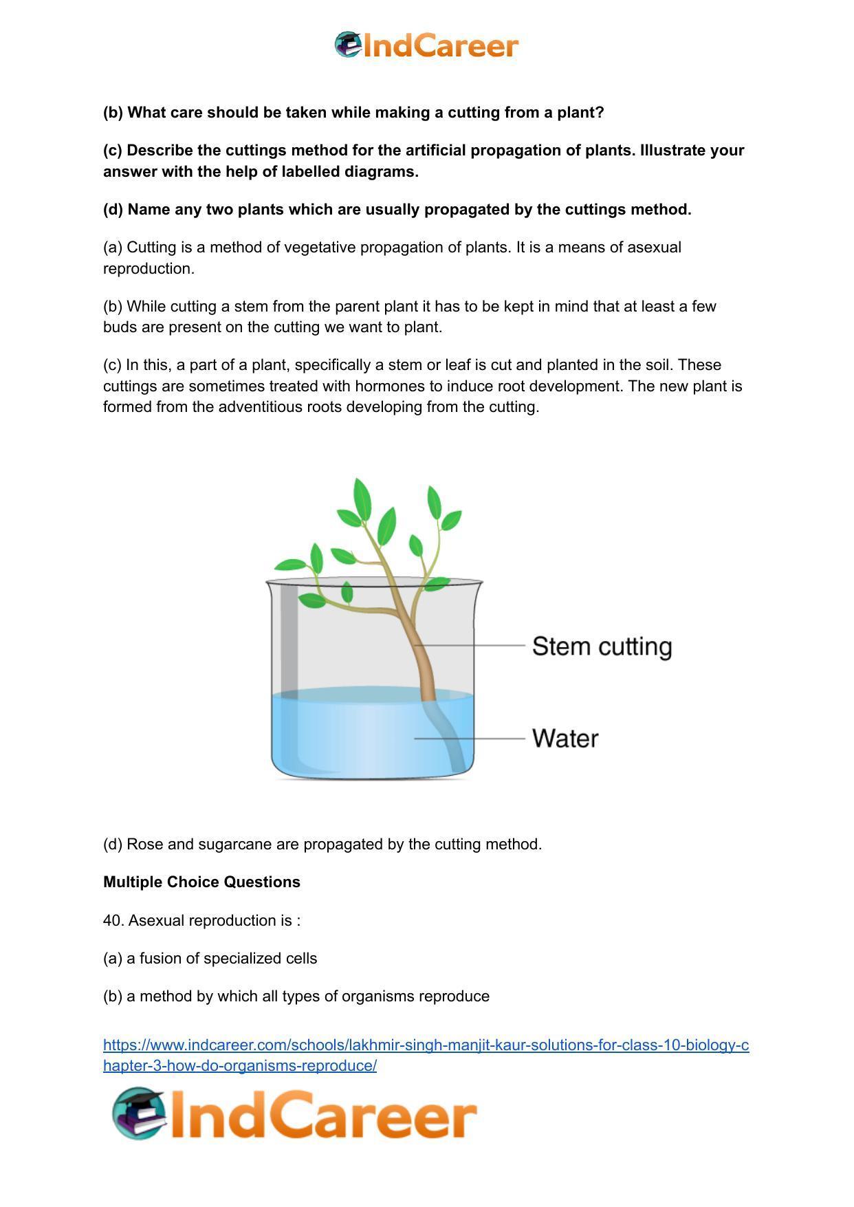 Lakhmir Singh Manjit Kaur  Solutions for Class 10 Biology: Chapter 3- How Do Organisms Reproduce - Page 18