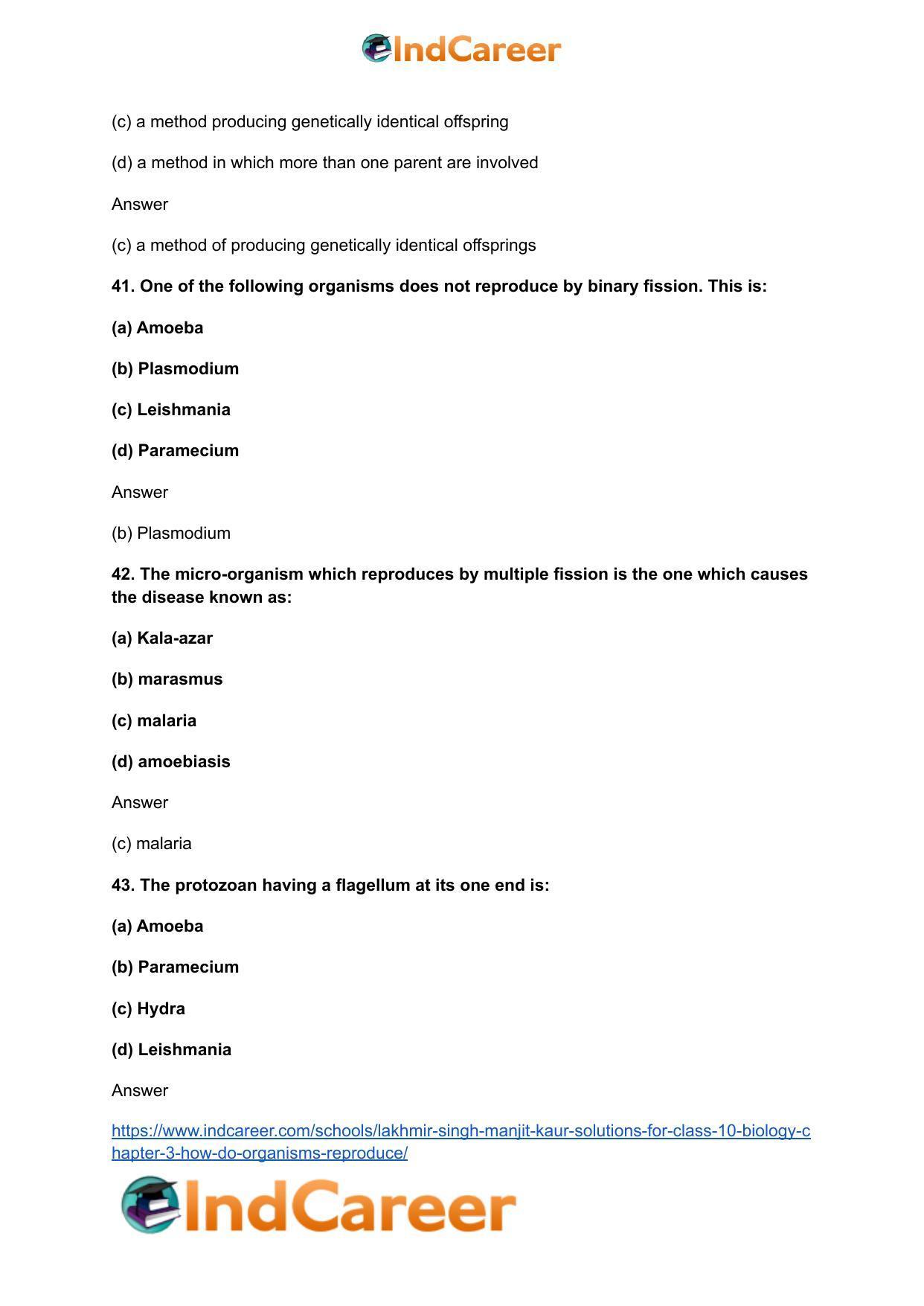 Lakhmir Singh Manjit Kaur  Solutions for Class 10 Biology: Chapter 3- How Do Organisms Reproduce - Page 19
