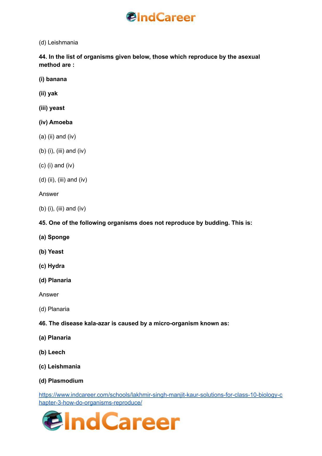 Lakhmir Singh Manjit Kaur  Solutions for Class 10 Biology: Chapter 3- How Do Organisms Reproduce - Page 20