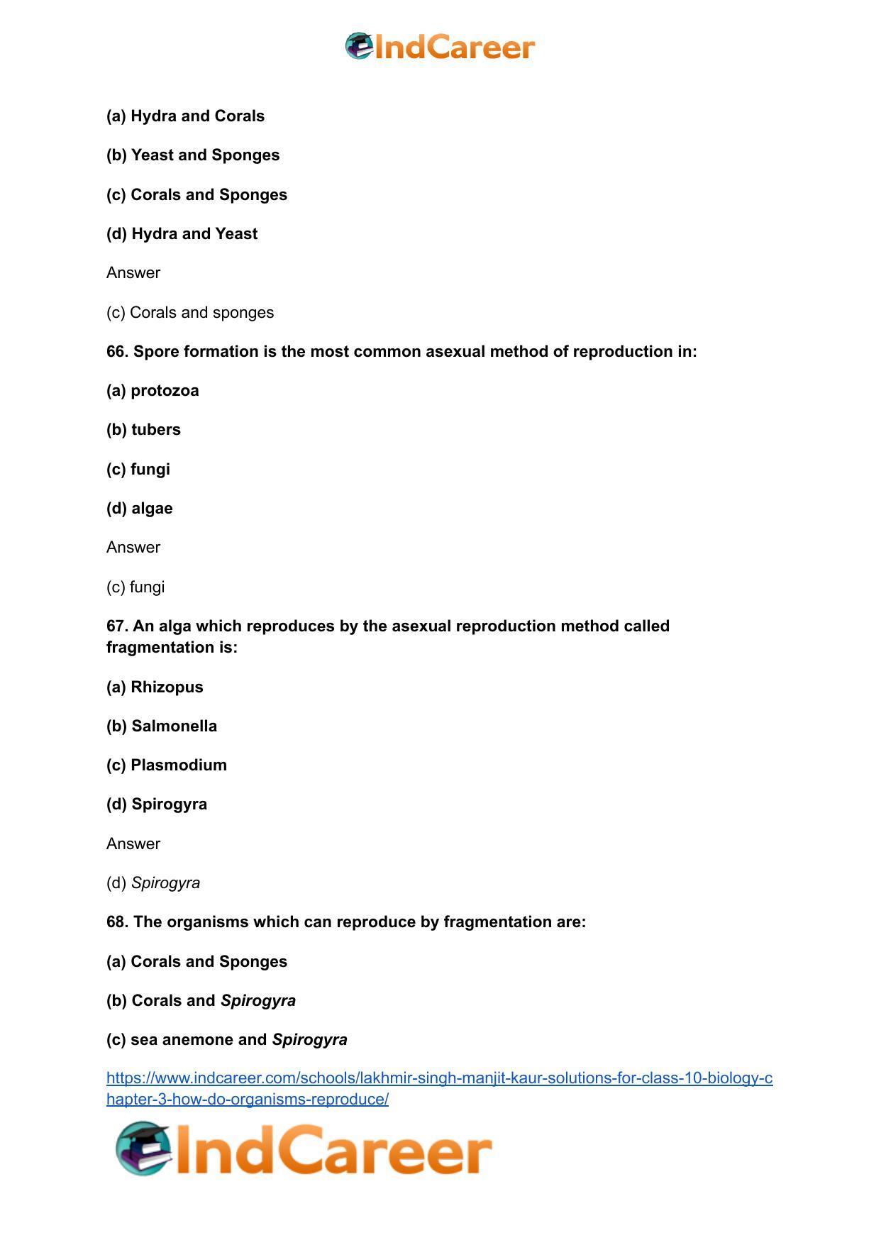 Lakhmir Singh Manjit Kaur  Solutions for Class 10 Biology: Chapter 3- How Do Organisms Reproduce - Page 27