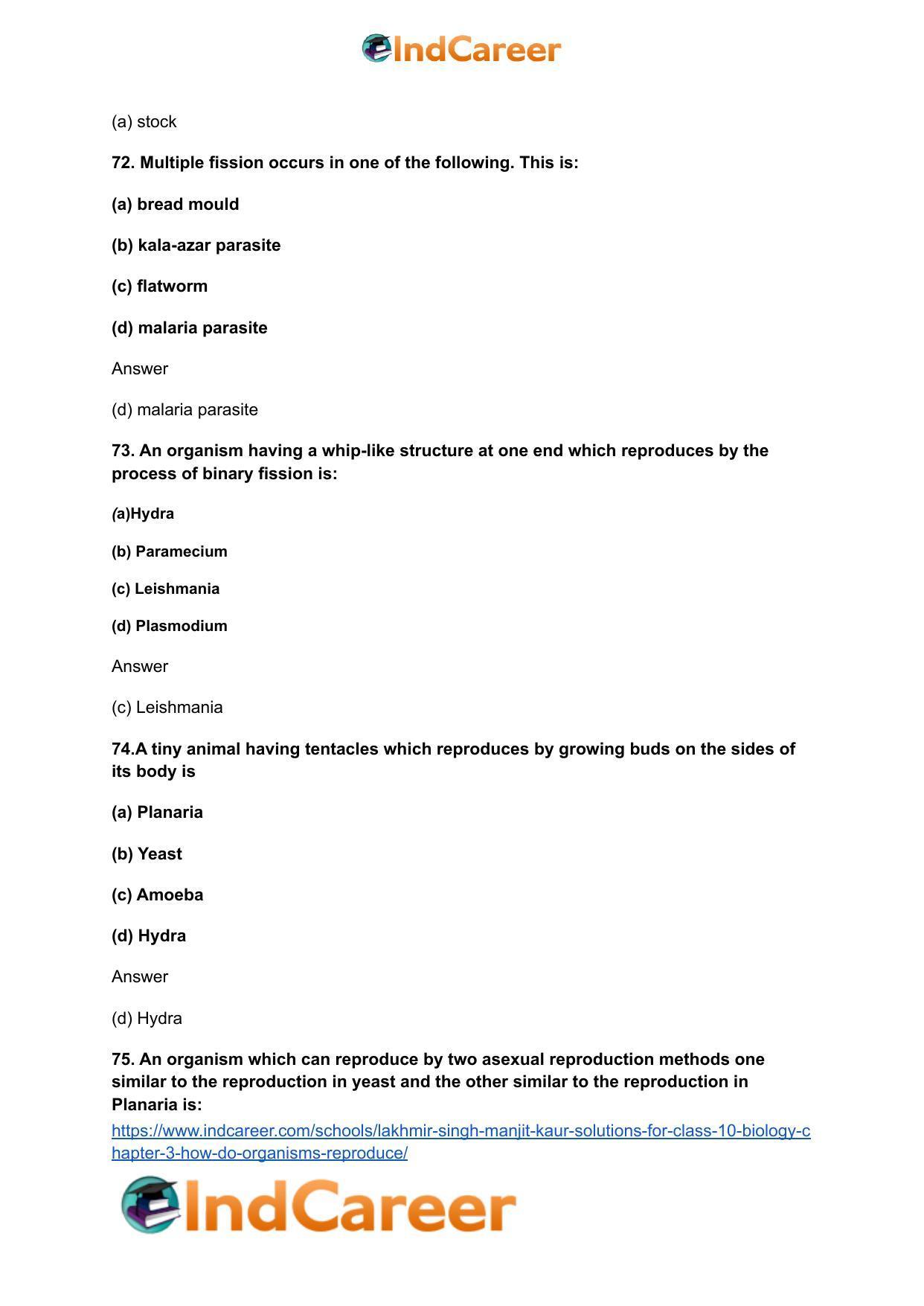 Lakhmir Singh Manjit Kaur  Solutions for Class 10 Biology: Chapter 3- How Do Organisms Reproduce - Page 29