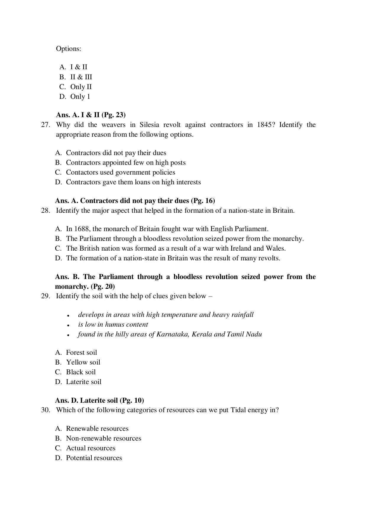 CBSE Class 10 Social Science Marking Scheme and Solutions 2021-22 - Page 7