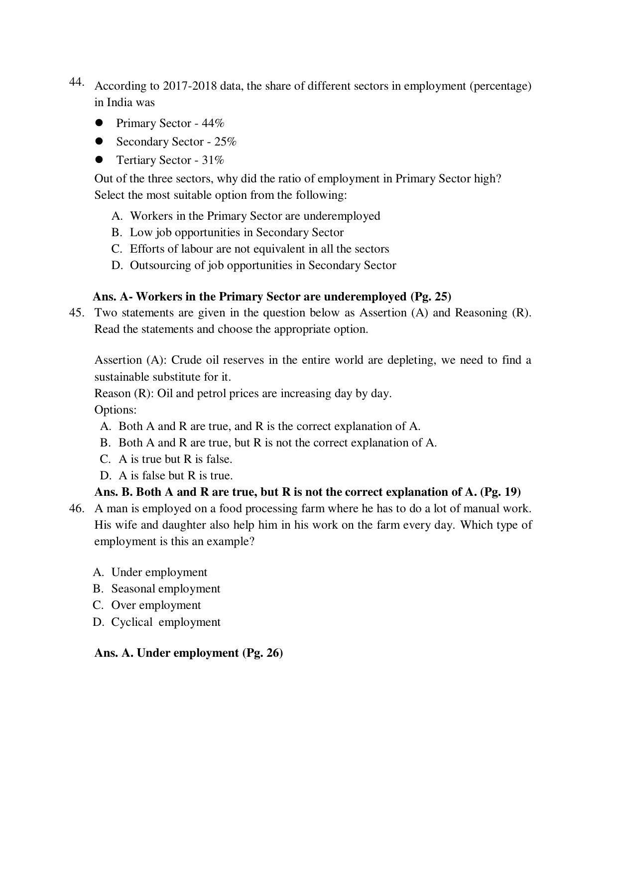 CBSE Class 10 Social Science Marking Scheme and Solutions 2021-22 - Page 12