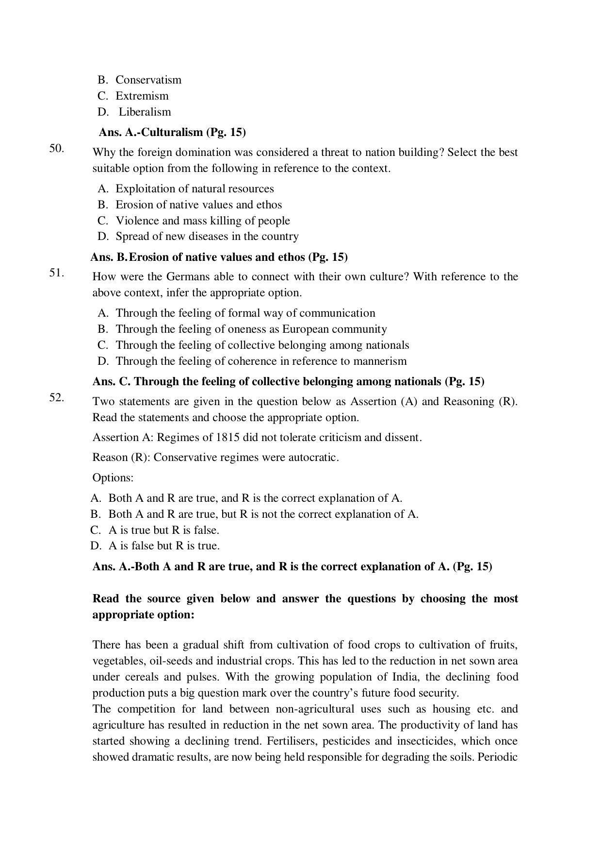 CBSE Class 10 Social Science Marking Scheme and Solutions 2021-22 - Page 14