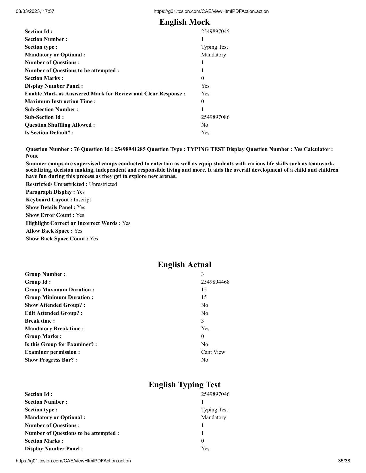 MP CPCT 3 Mar 2023 Question Paper Shift 2 - Page 35