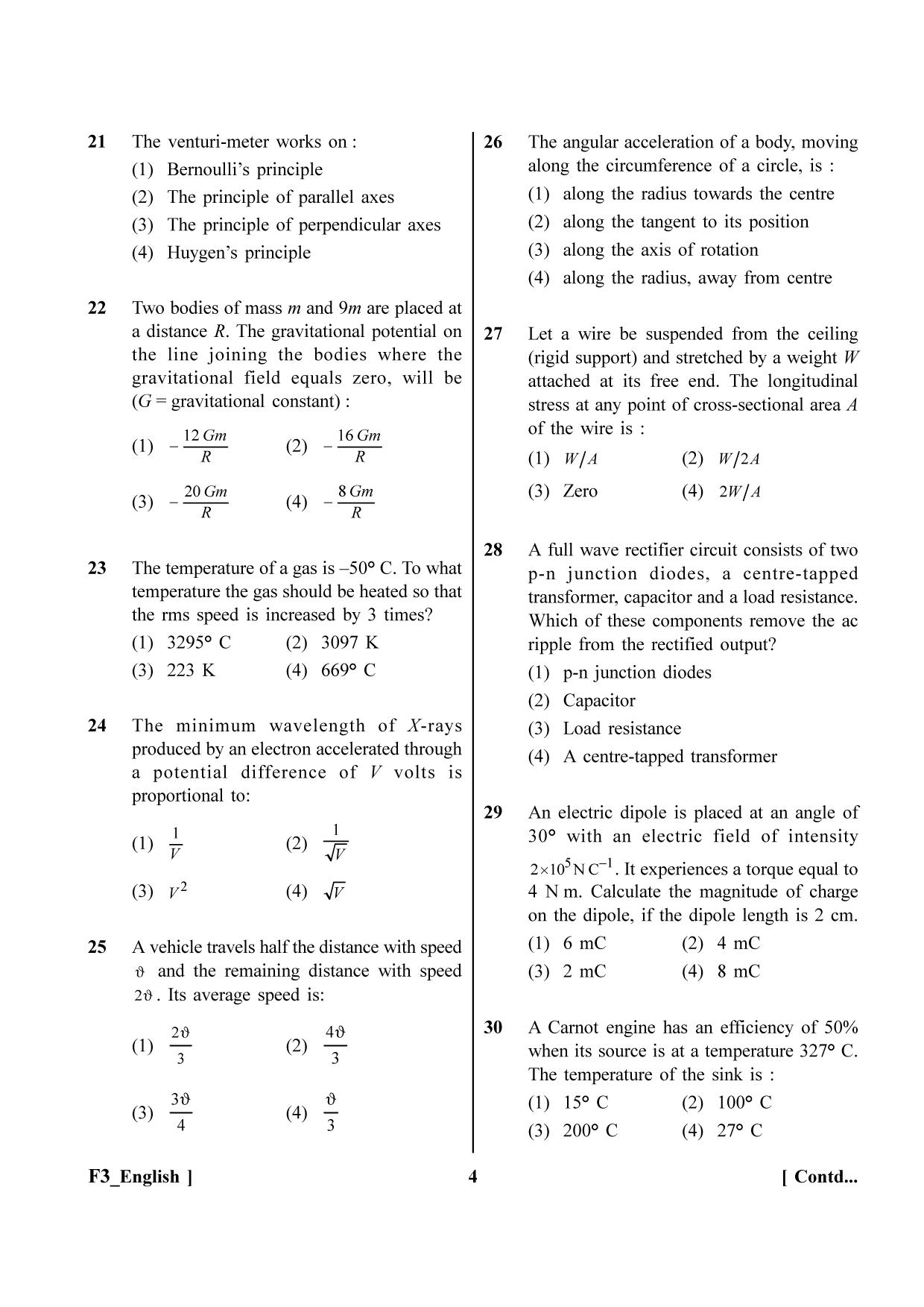 NEET 2023 F3 Question Paper - Page 4