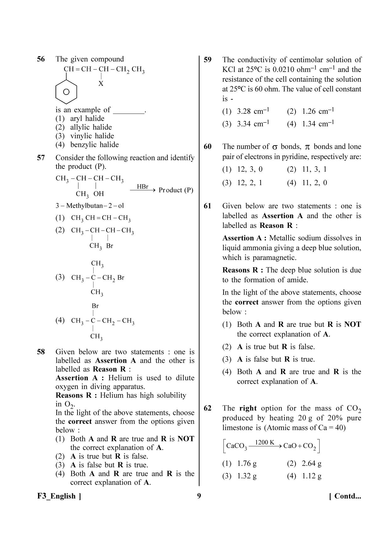 NEET 2023 F3 Question Paper - Page 9