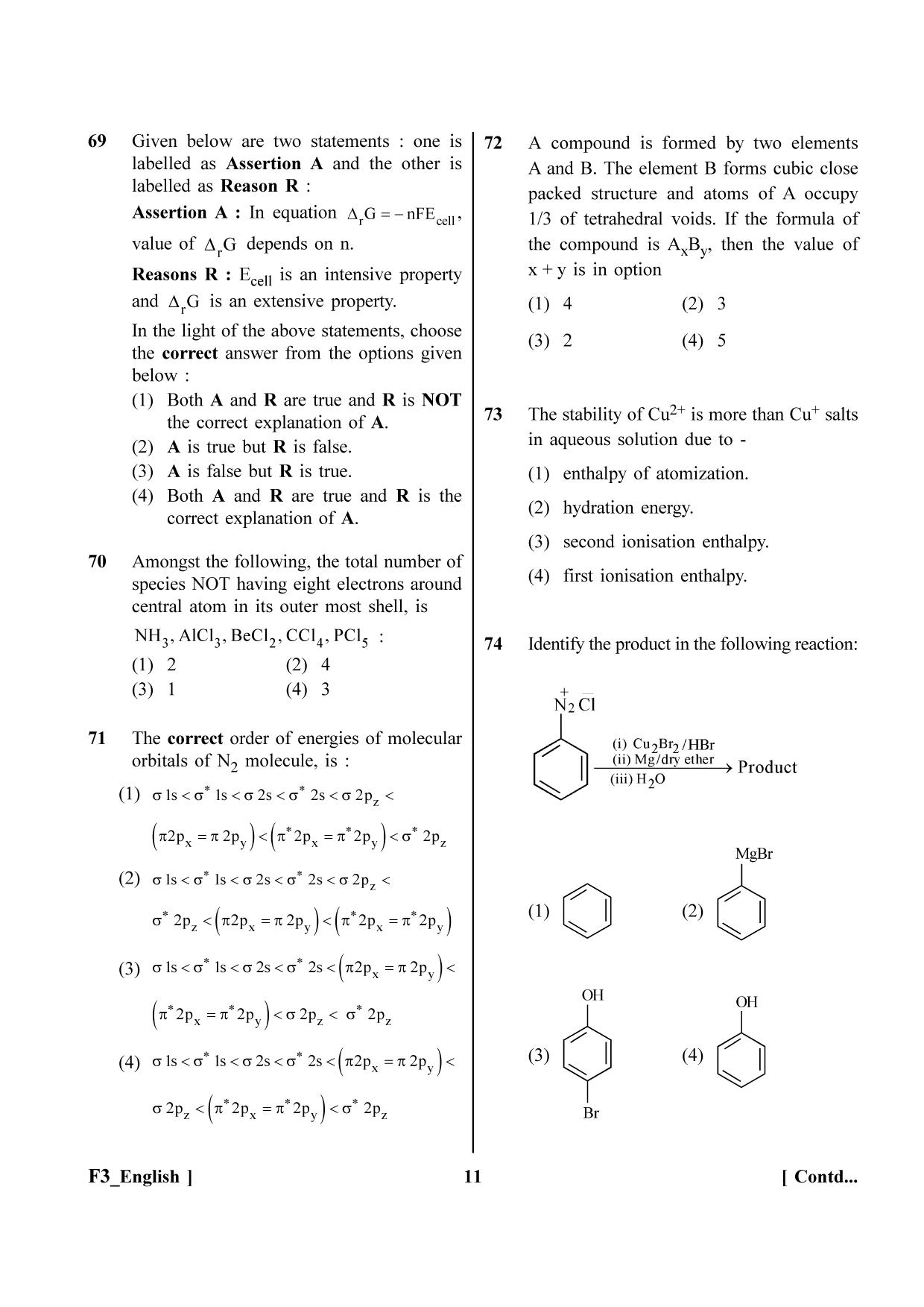 NEET 2023 F3 Question Paper - Page 11
