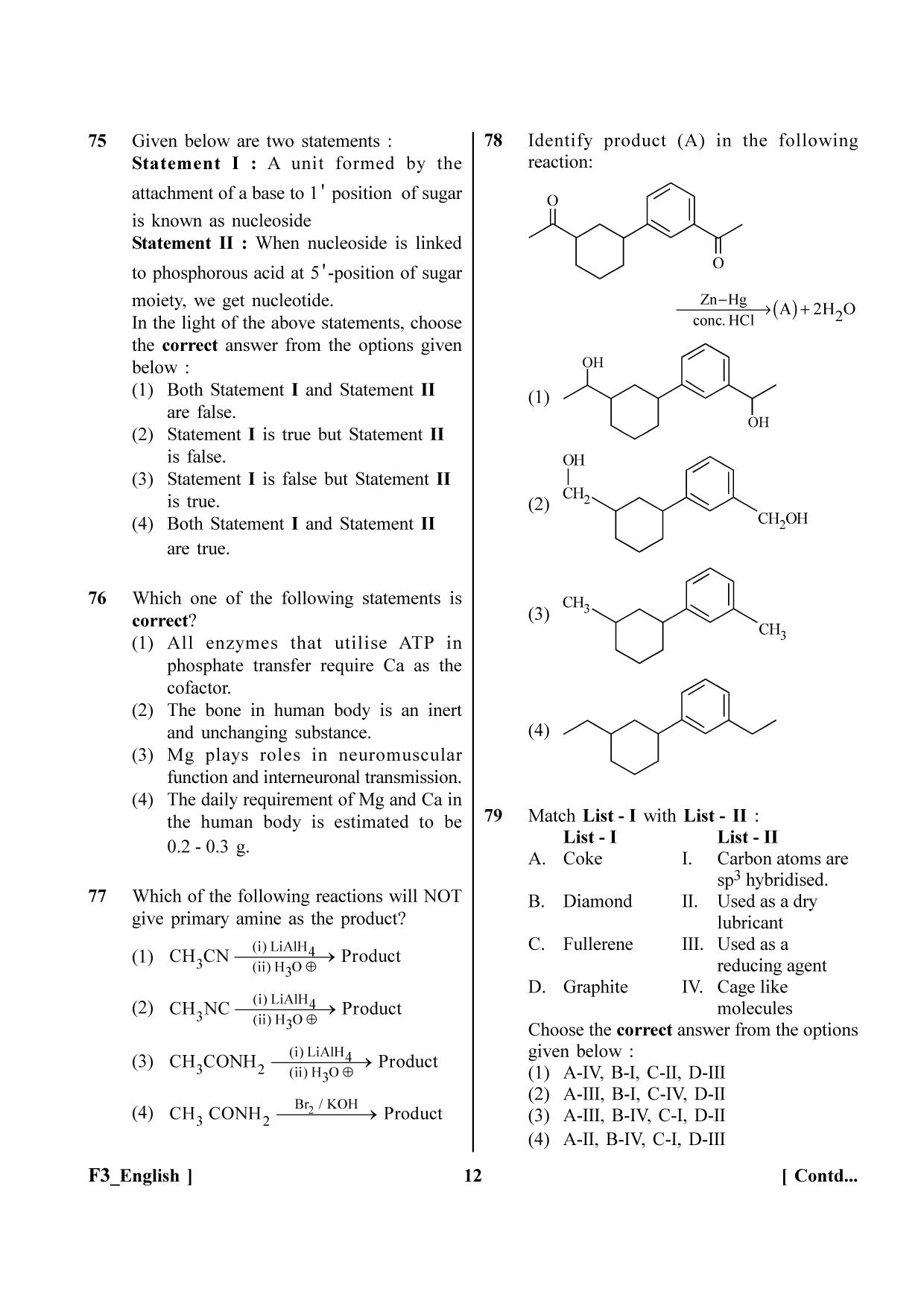 NEET 2023 F3 Question Paper - Page 12